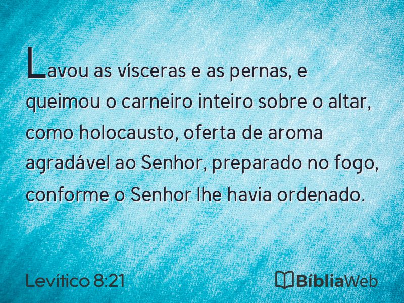 Levítico 8:21 em imagem para compartilhar