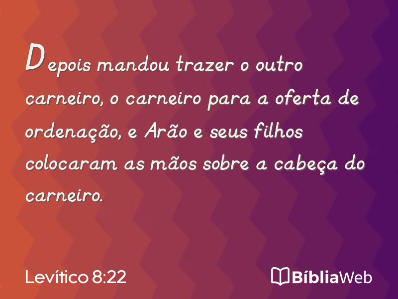 Levítico 8:22 em imagem para compartilhar