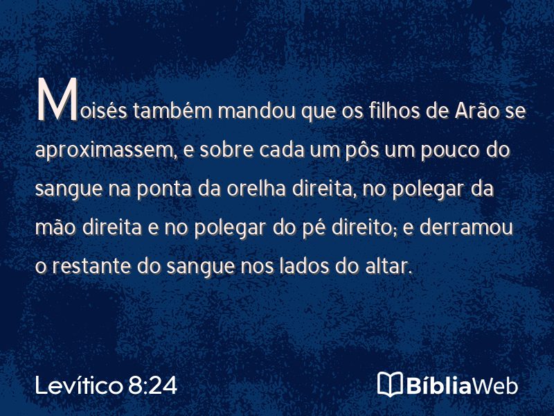 Levítico 8:24 em imagem para compartilhar