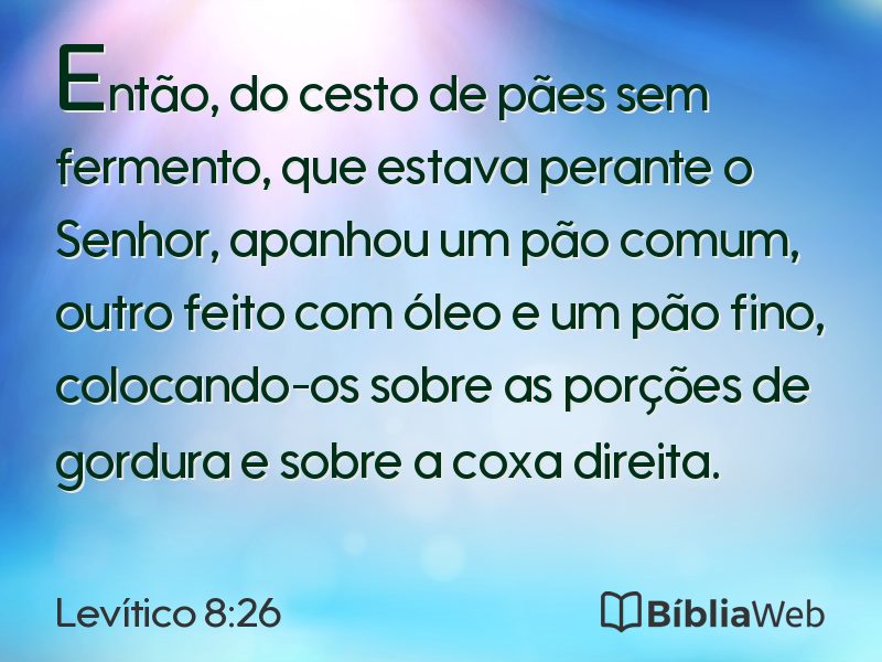 Levítico 8:26 em imagem para compartilhar