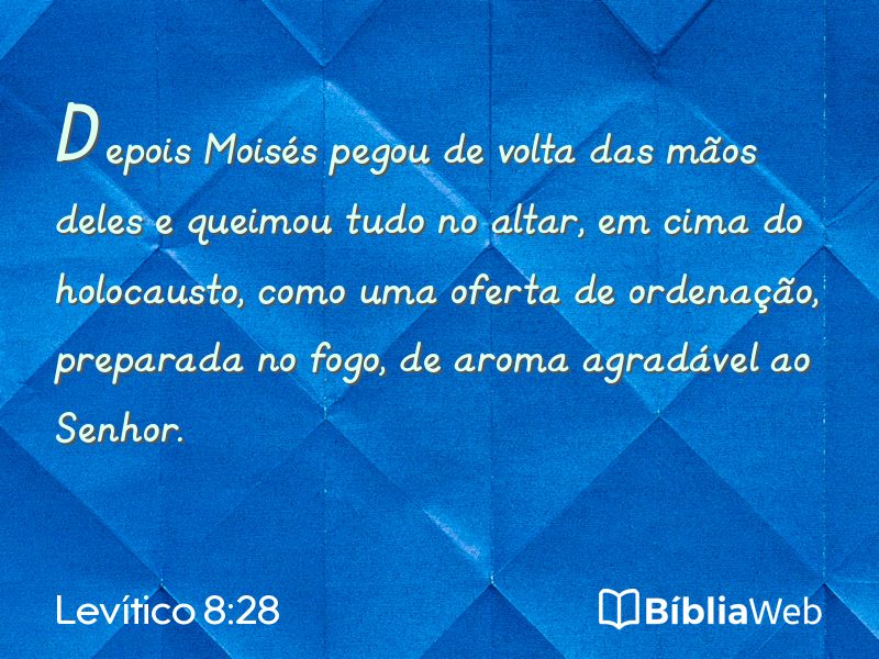 Levítico 8:28 em imagem para compartilhar