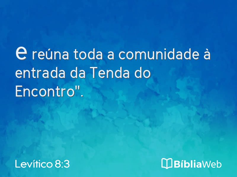 Levítico 8:3 em imagem para compartilhar