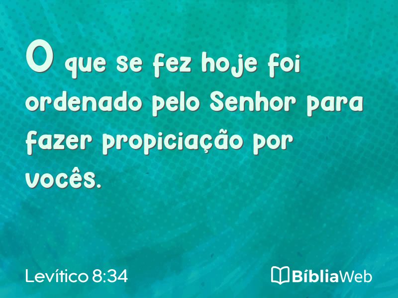 Levítico 8:34 em imagem para compartilhar