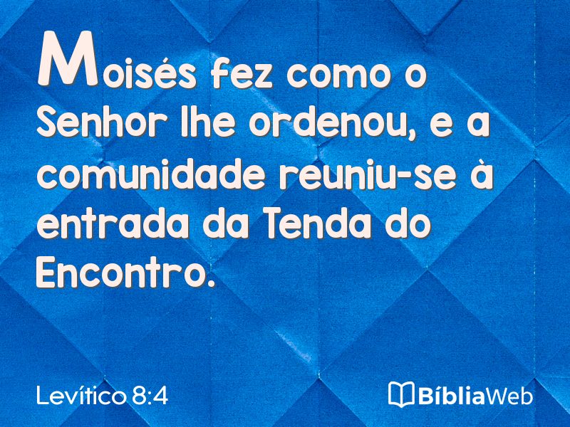 Levítico 8:4 em imagem para compartilhar