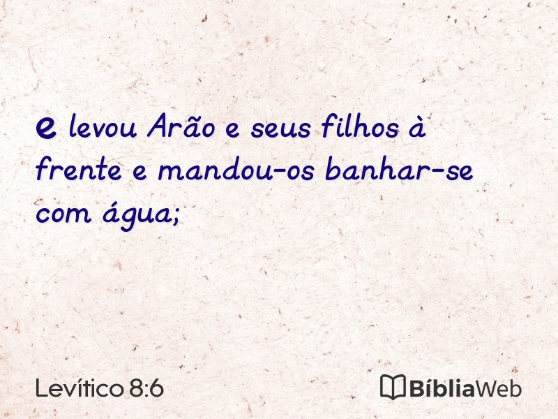 Levítico 8:6 em imagem para compartilhar