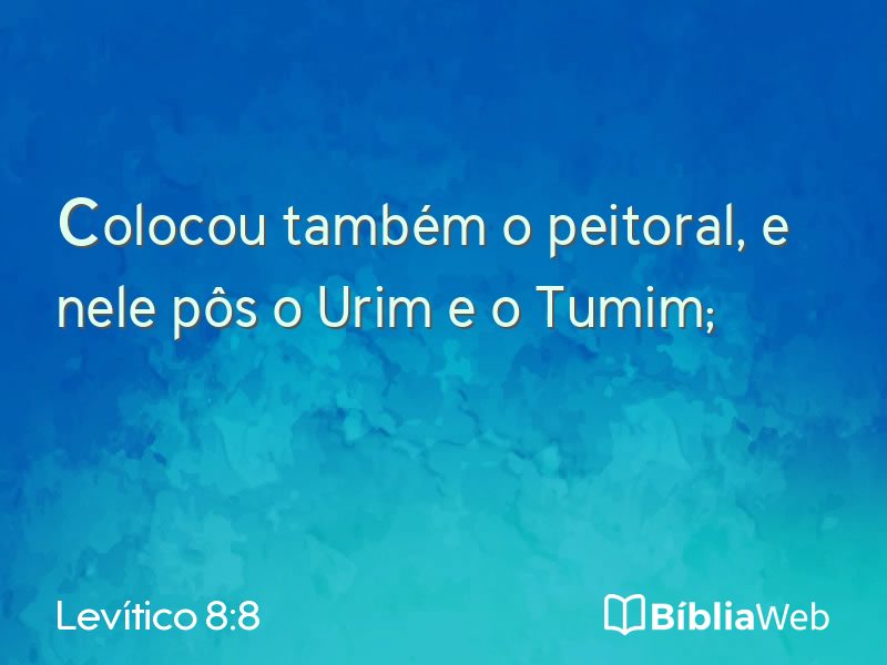 Levítico 8:8 em imagem para compartilhar