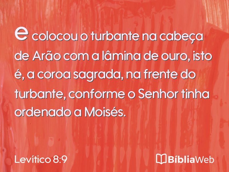 Levítico 8:9 em imagem para compartilhar