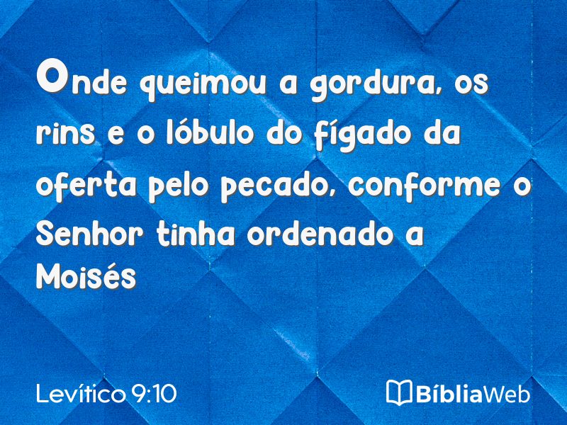 Levítico 9:10 em imagem para compartilhar