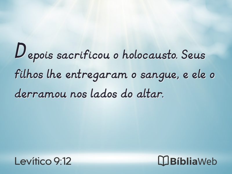 Levítico 9:12 em imagem para compartilhar