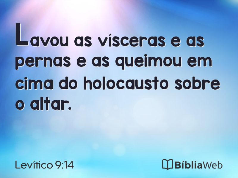 Levítico 9:14 em imagem para compartilhar