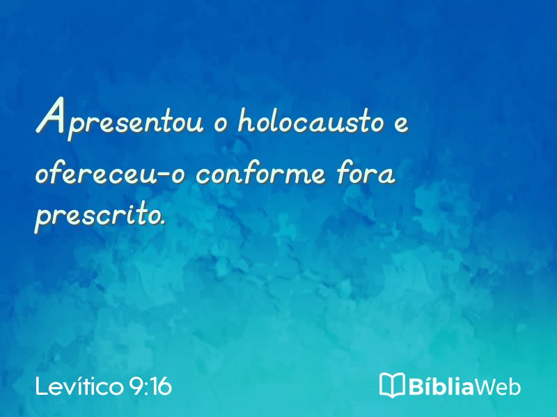 Levítico 9:16 em imagem para compartilhar