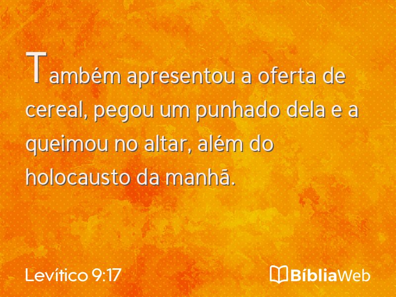 Levítico 9:17 em imagem para compartilhar