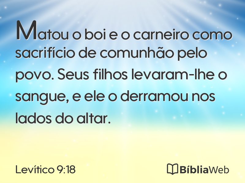 Levítico 9:18 em imagem para compartilhar