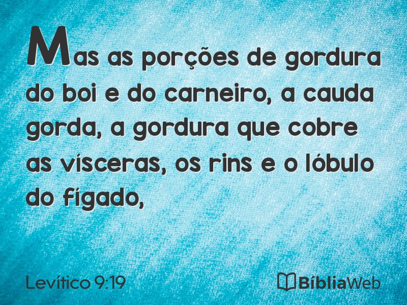Levítico 9:19 em imagem para compartilhar