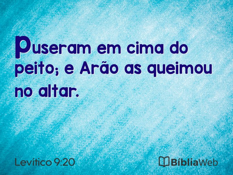 Levítico 9:20 em imagem para compartilhar
