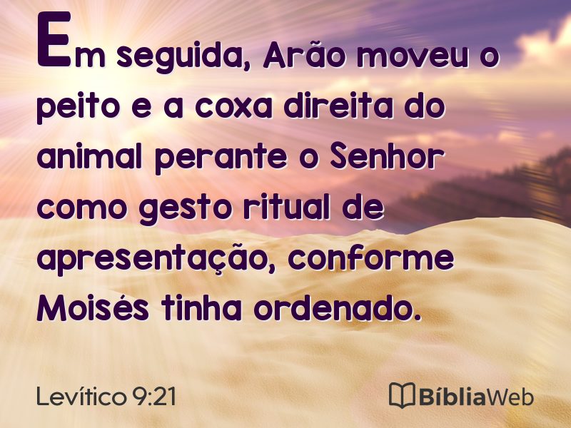 Levítico 9:21 em imagem para compartilhar