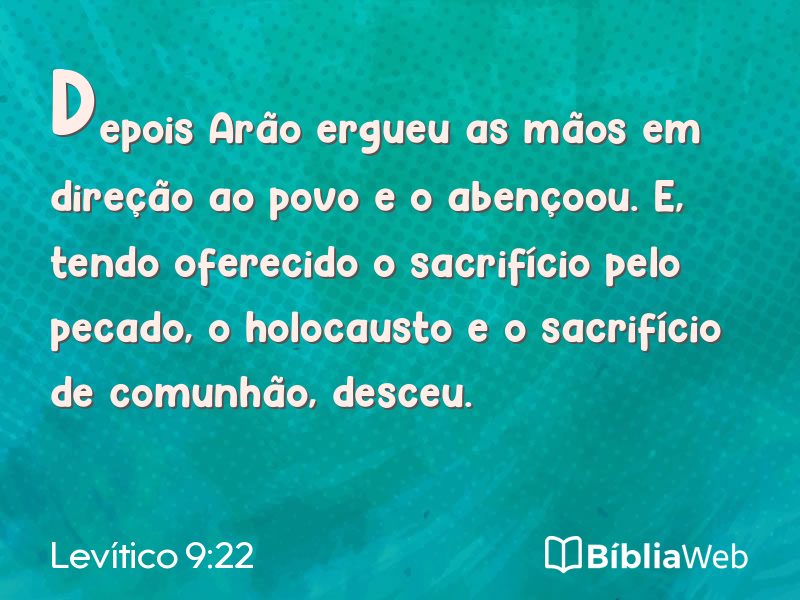 Levítico 9:22 em imagem para compartilhar