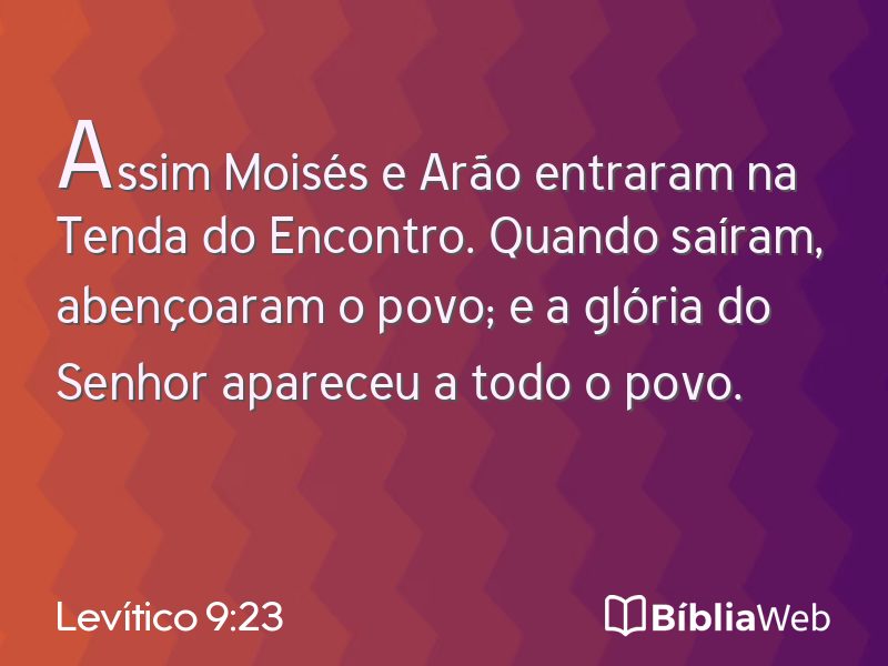 Levítico 9:23 em imagem para compartilhar