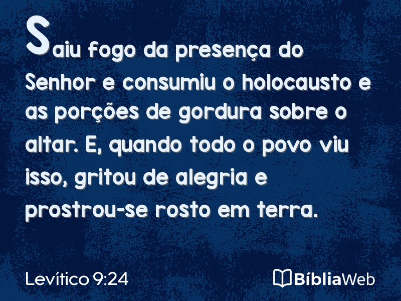 Levítico 9:24 em imagem para compartilhar