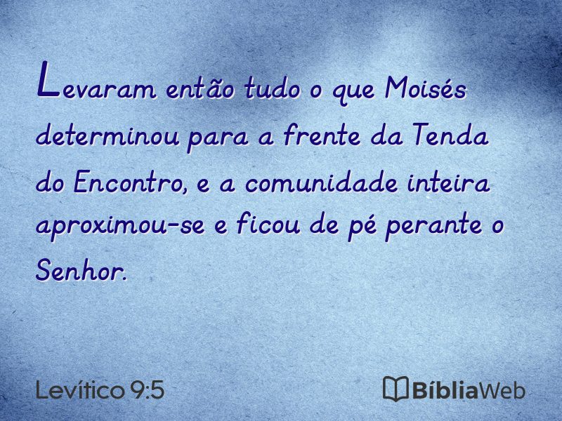 Levítico 9:5 em imagem para compartilhar