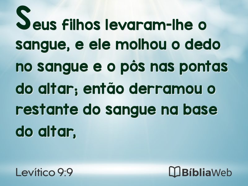 Levítico 9:9 em imagem para compartilhar