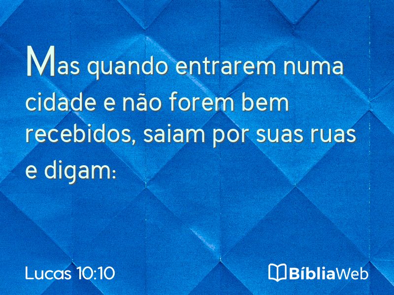 Lucas 10:10 em imagem para compartilhar