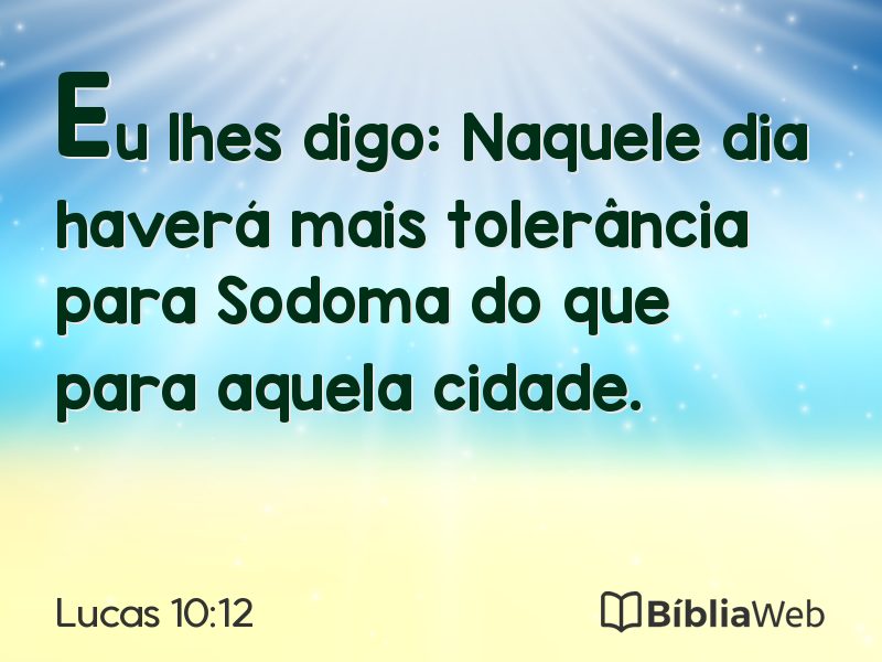 Lucas 10:12 em imagem para compartilhar