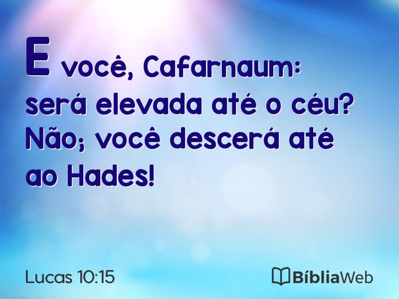 Lucas 10:15 em imagem para compartilhar