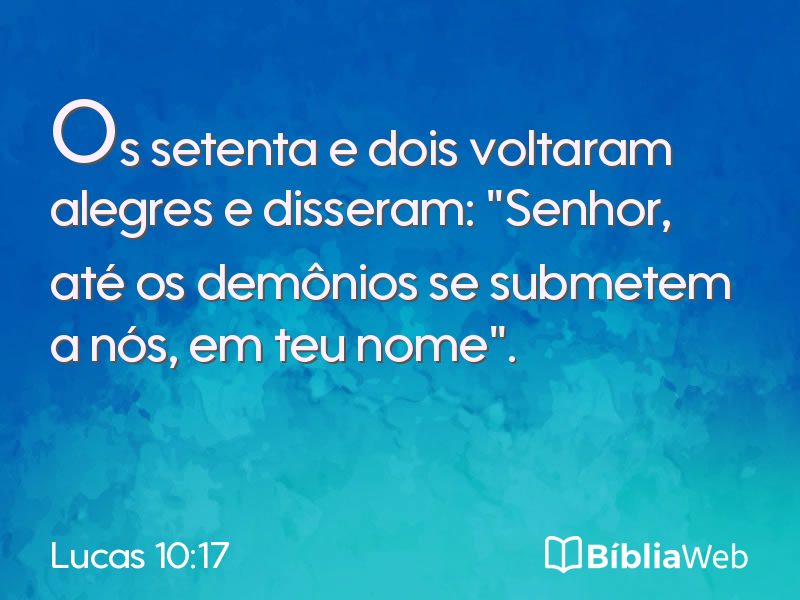 Lucas 10:17 em imagem para compartilhar