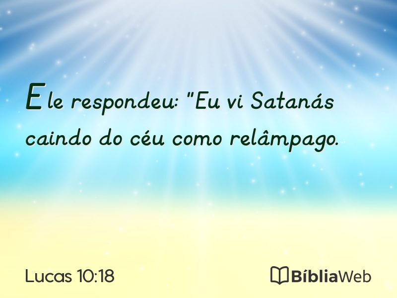 Lucas 10:18 em imagem para compartilhar