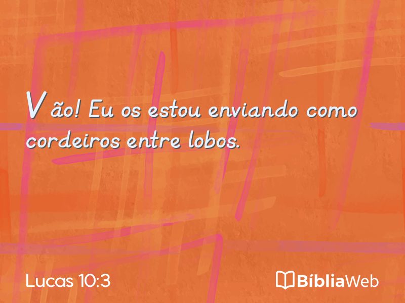 Lucas 10:3 em imagem para compartilhar