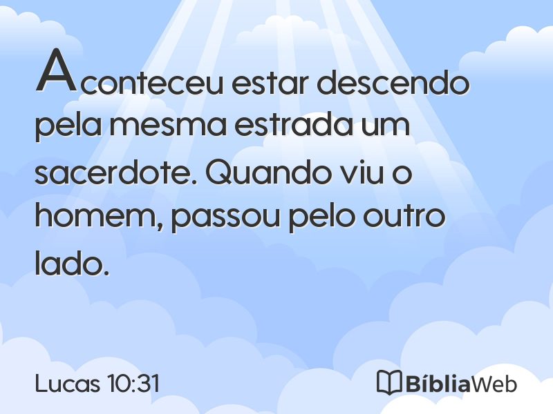 Lucas 10:31 em imagem para compartilhar