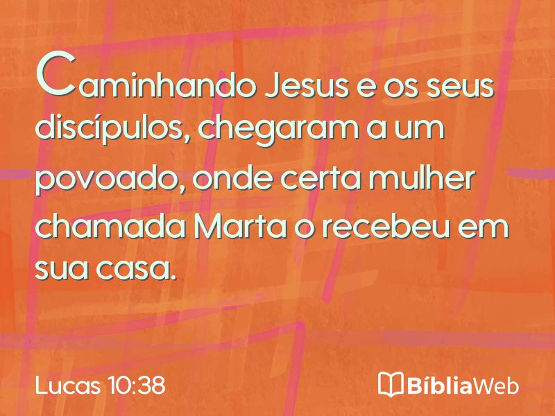 Lucas 10:38 em imagem para compartilhar