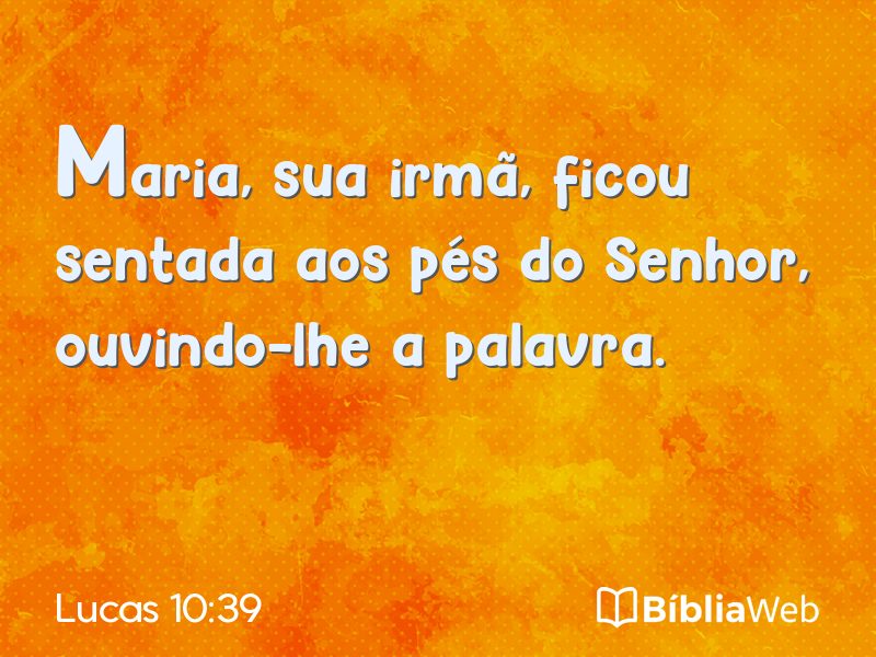 Lucas 10:39 em imagem para compartilhar
