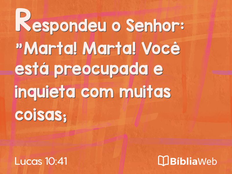 Lucas 10:41 em imagem para compartilhar