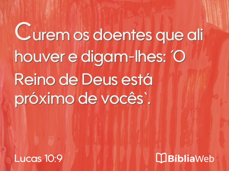 Lucas 10:9 em imagem para compartilhar