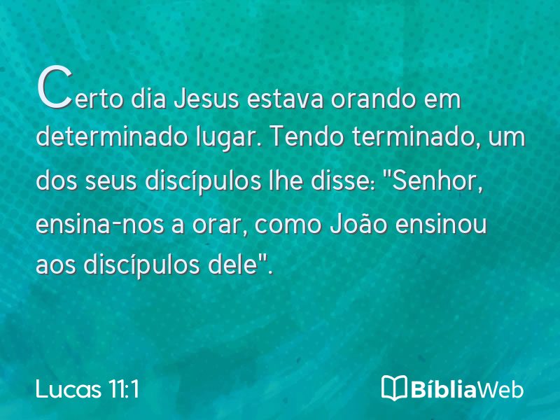 Lucas 11:1 em imagem para compartilhar