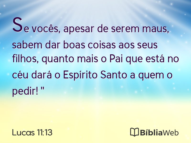 Lucas 11:13 em imagem para compartilhar