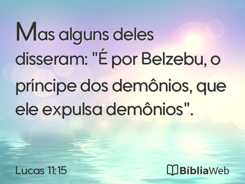 Lucas 11:15 em imagem para compartilhar