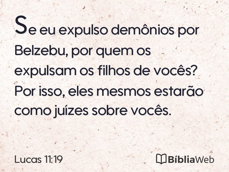 Lucas 11:19 em imagem para compartilhar