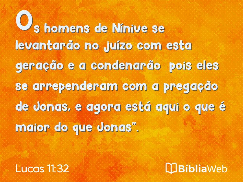 Lucas 11:32 em imagem para compartilhar