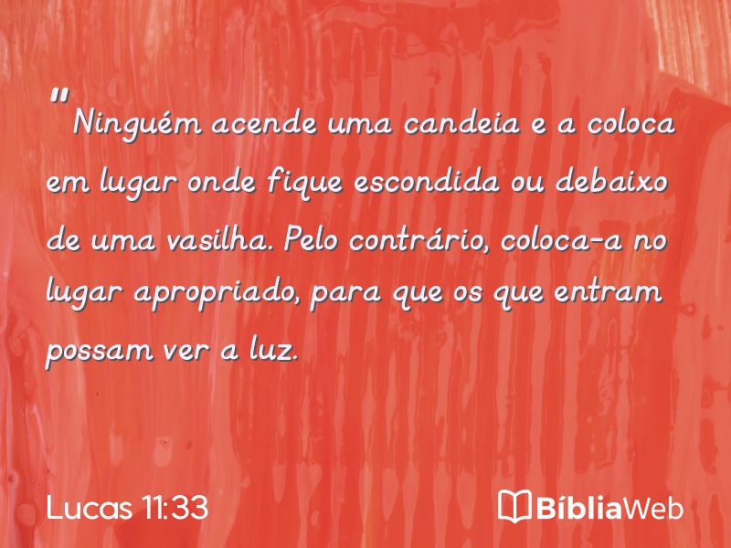 Lucas 11:33 em imagem para compartilhar