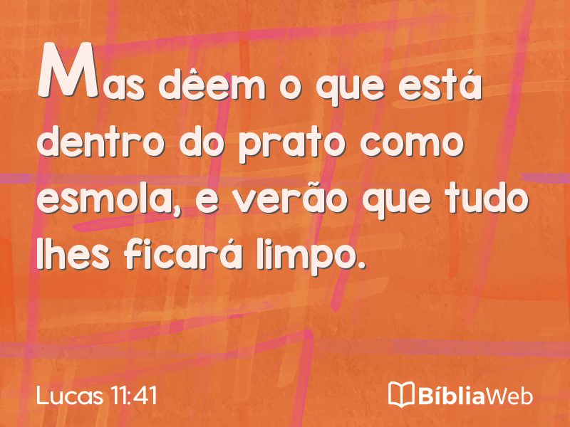 Lucas 11:41 em imagem para compartilhar