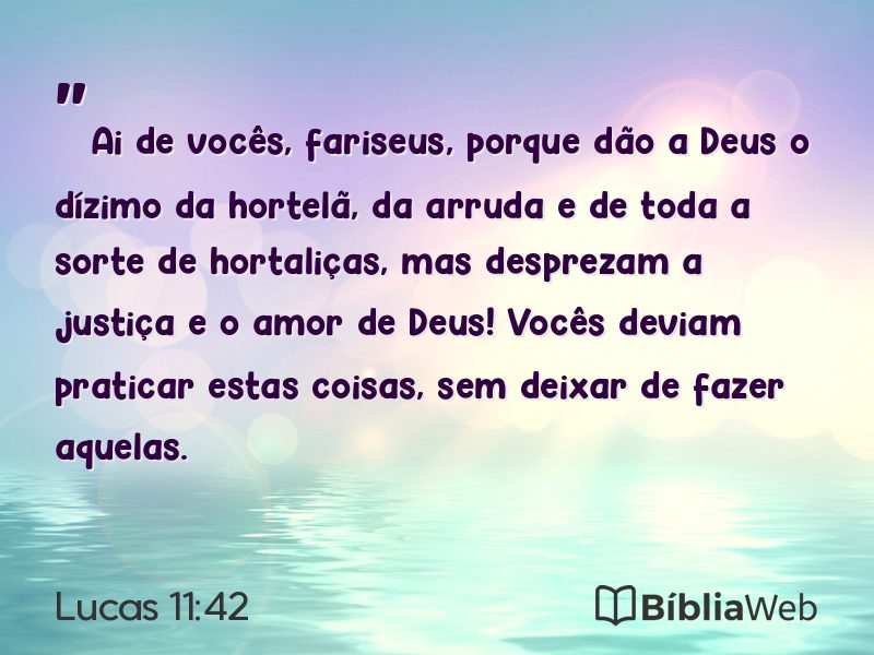 Lucas 11:42 em imagem para compartilhar