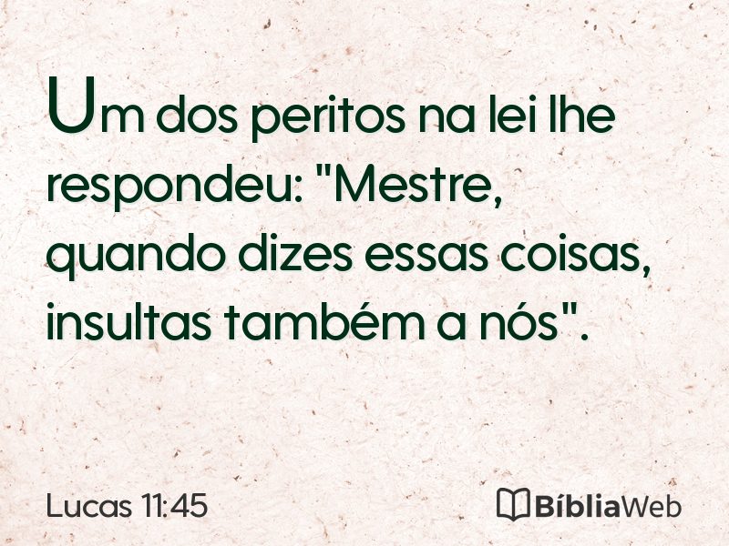 Lucas 11:45 em imagem para compartilhar