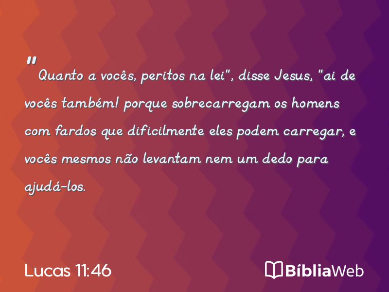 Lucas 11:46 em imagem para compartilhar