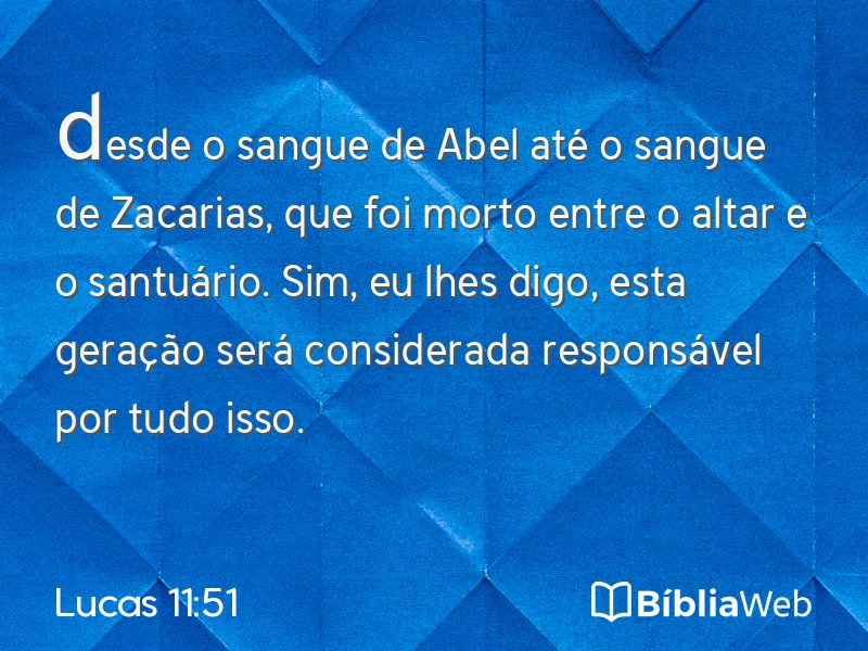 Lucas 11:51 em imagem para compartilhar