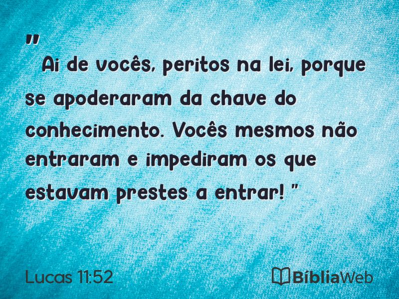 Lucas 11:52 em imagem para compartilhar