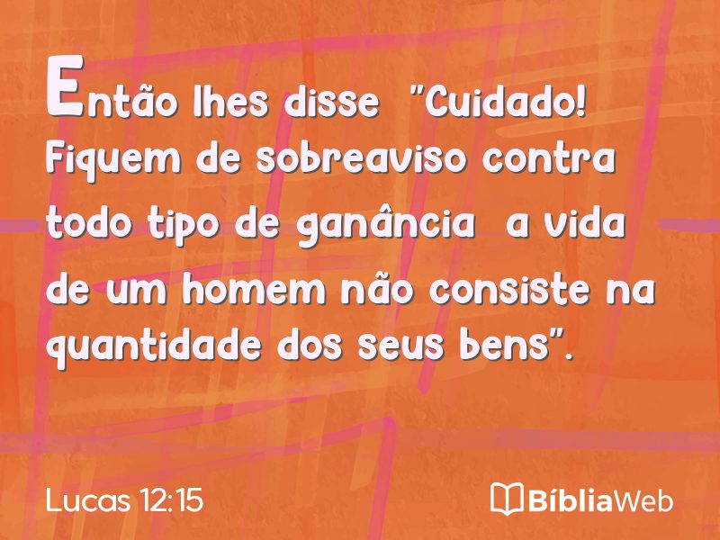 Lucas 12:15 em imagem para compartilhar