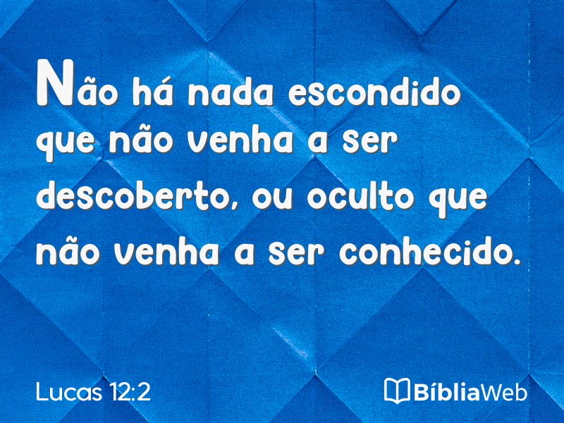 Lucas 12:2 em imagem para compartilhar